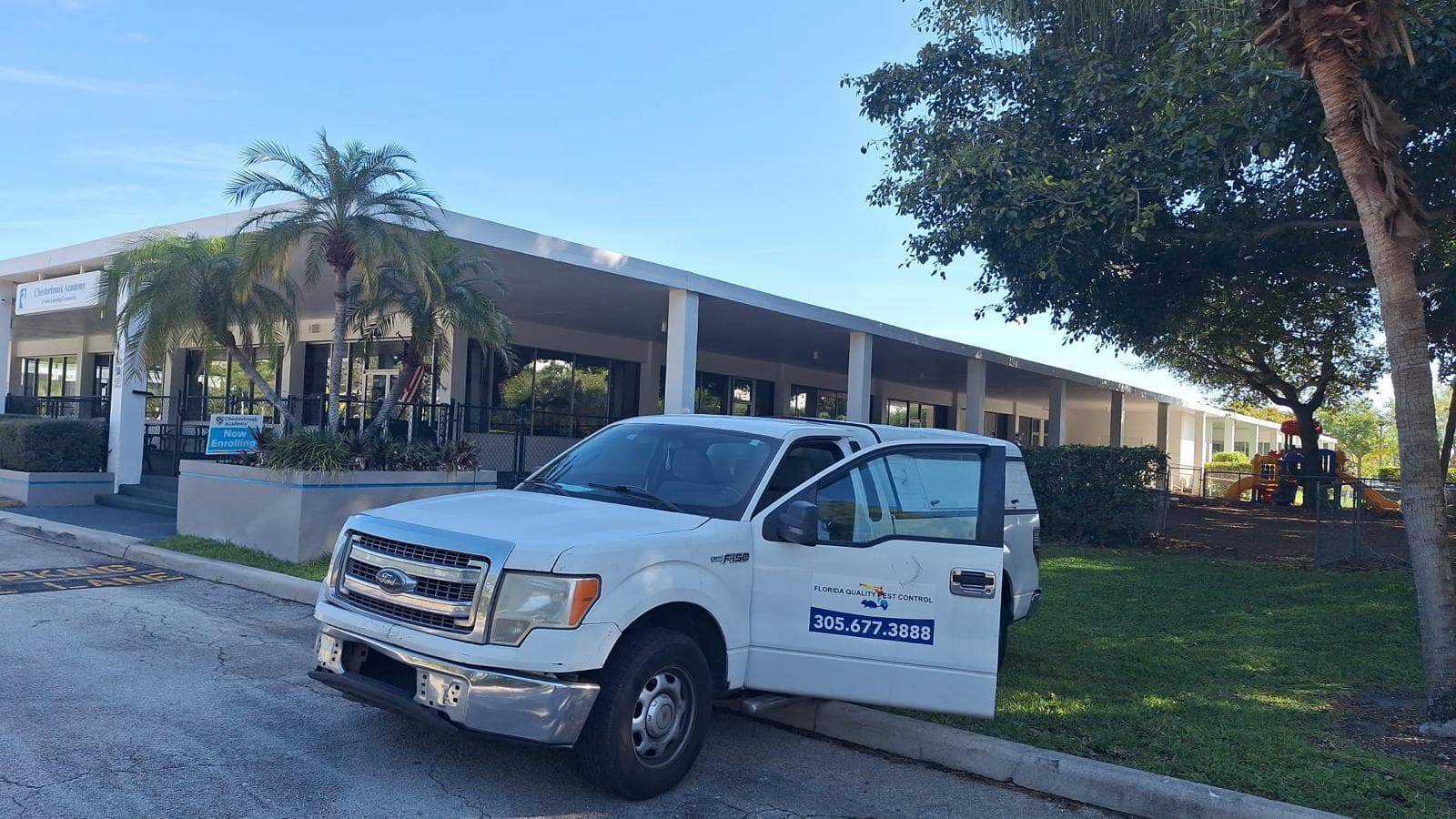 Florida Quality Pest Control service vehicle in Cutler Bay, FL